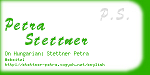 petra stettner business card